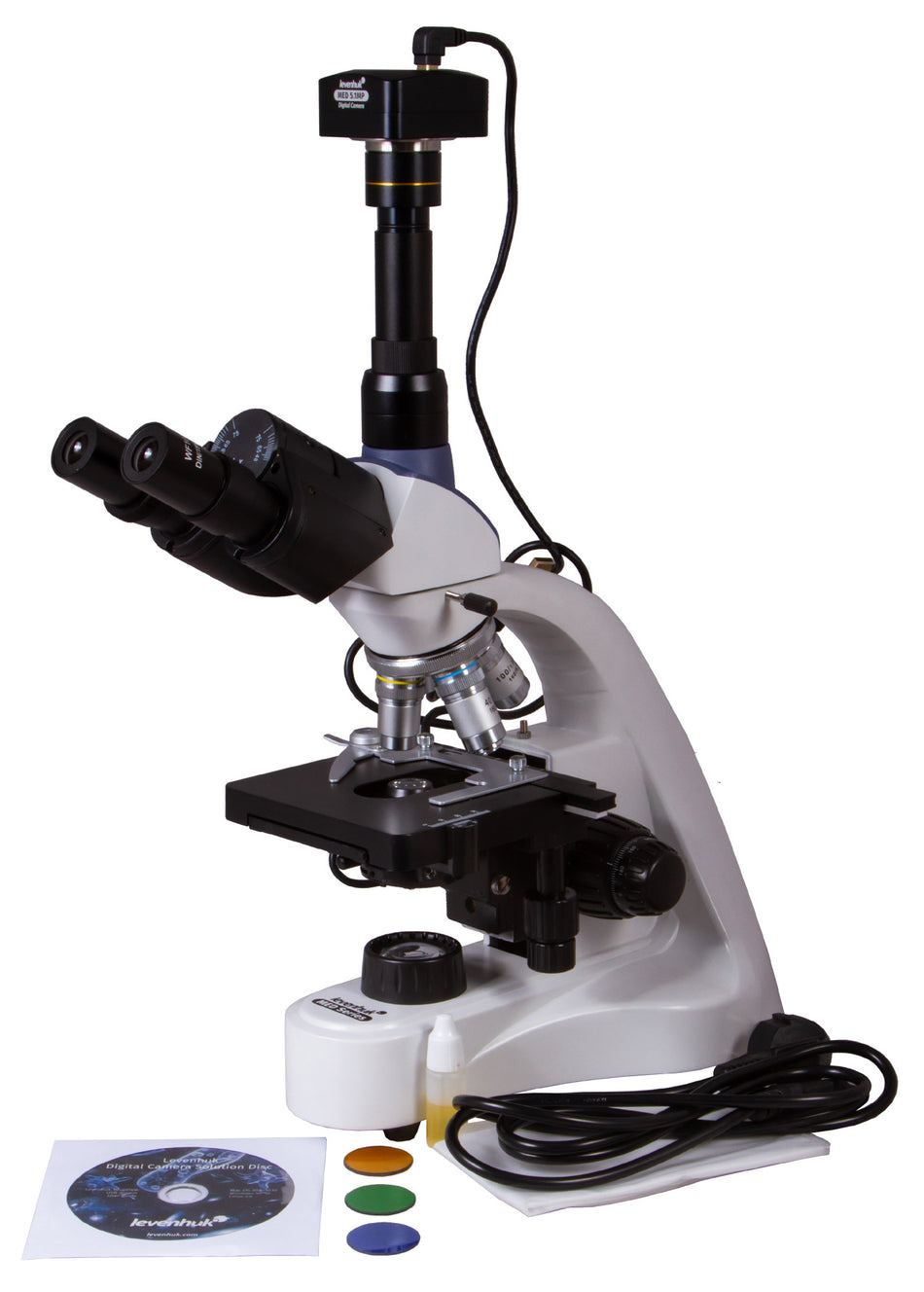 Microscopio trinocular digital Levenhuk MED D10T