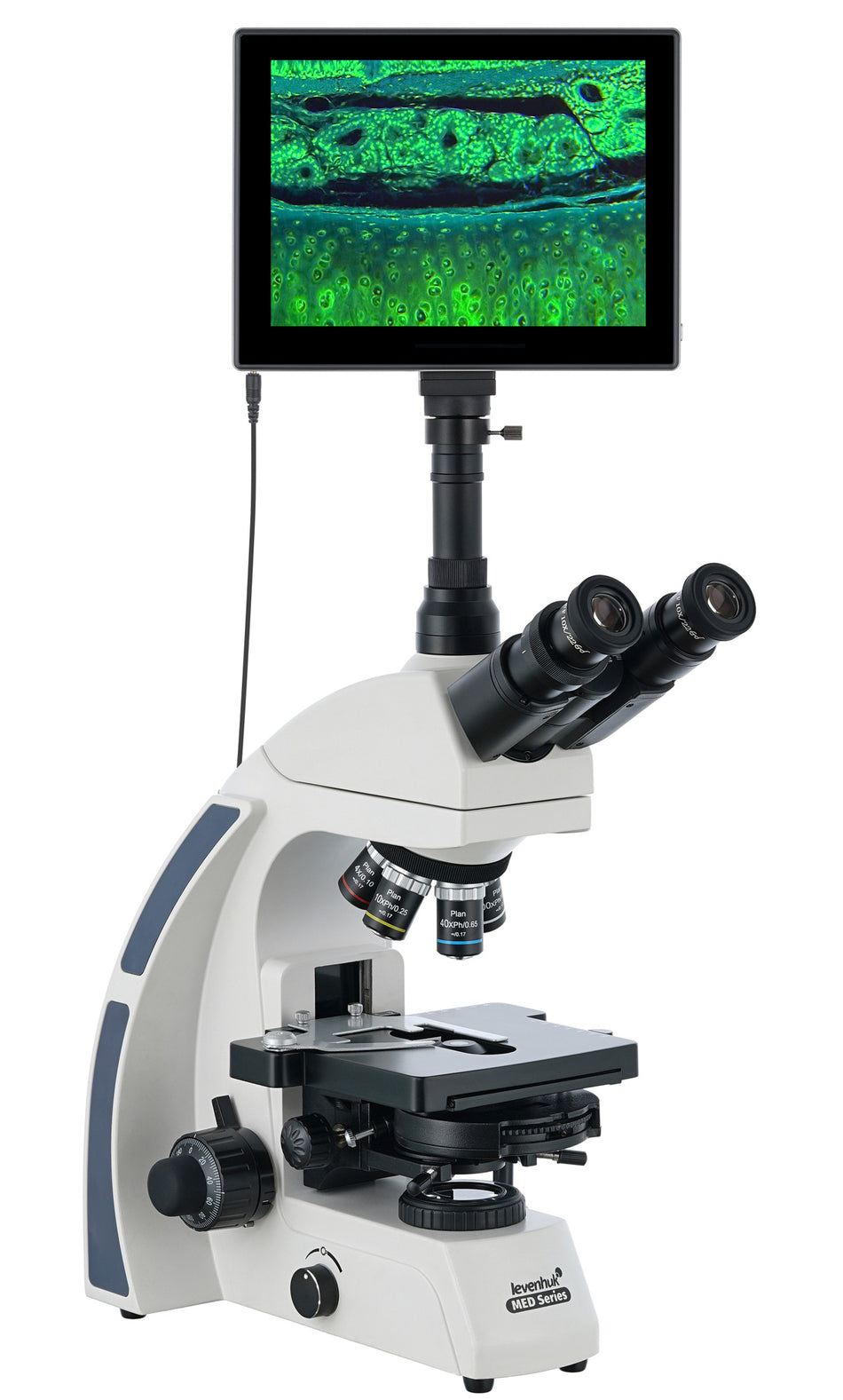 Microscopio trinocular digital Levenhuk MED D45T LCD
