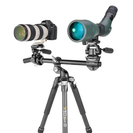 Vanguard Veo 3T+ 264CPS - Trípode de fibra de carbono, rótula de 3 vías y columna descentrable