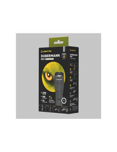 Linterna led ARMYTEK Dobermann Pro Magnet USB - luz blanca
