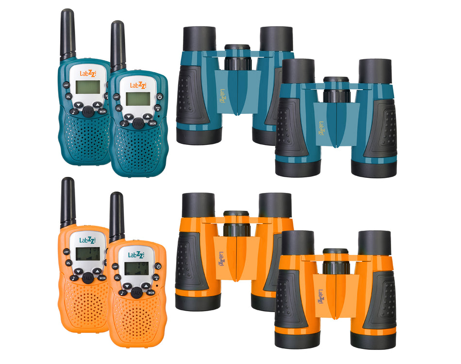 Kit de walkie-talkie y prismáticos Levenhuk LabZZ WTT10