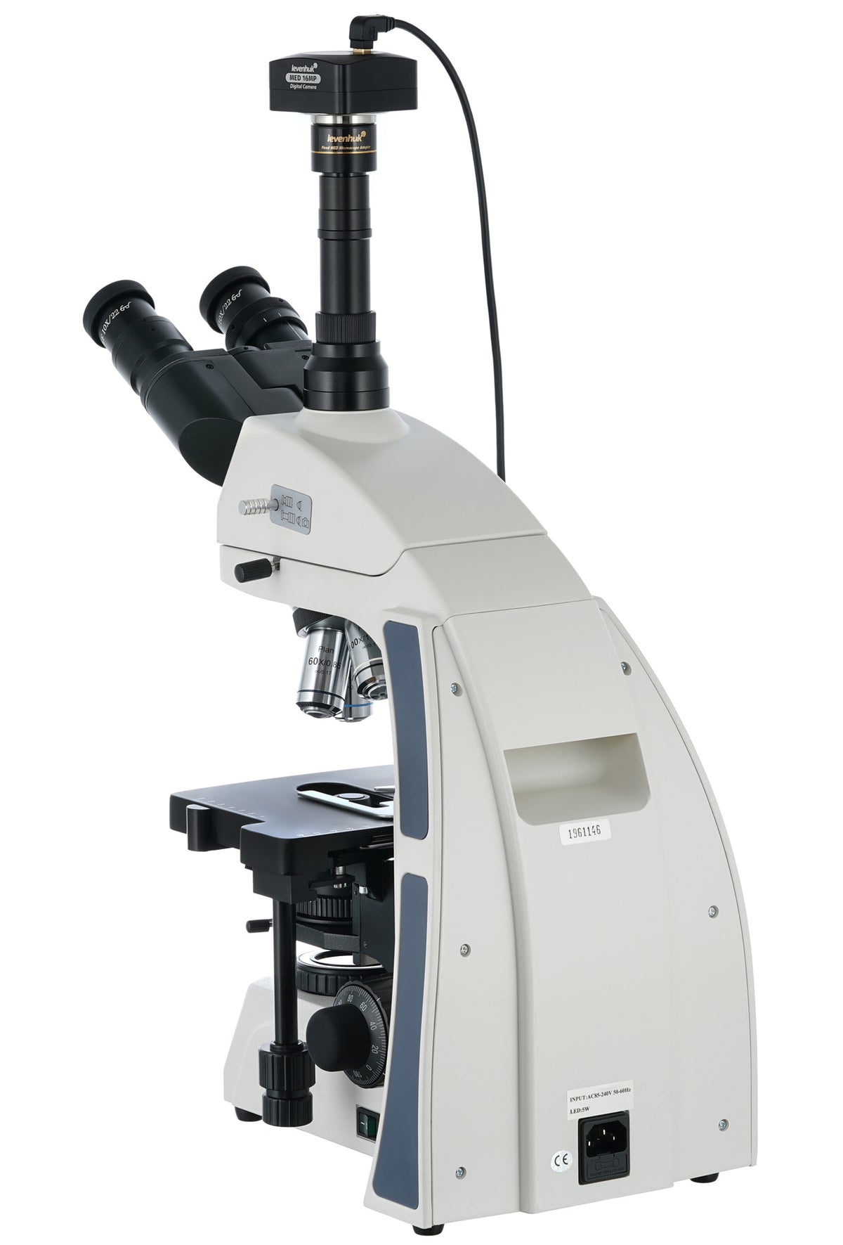 Microscopio trinocular digital Levenhuk MED D40T