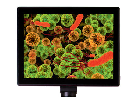 Cámara digital de microscopio Levenhuk MED 5M con pantalla LCD de 9,4 pulgadas