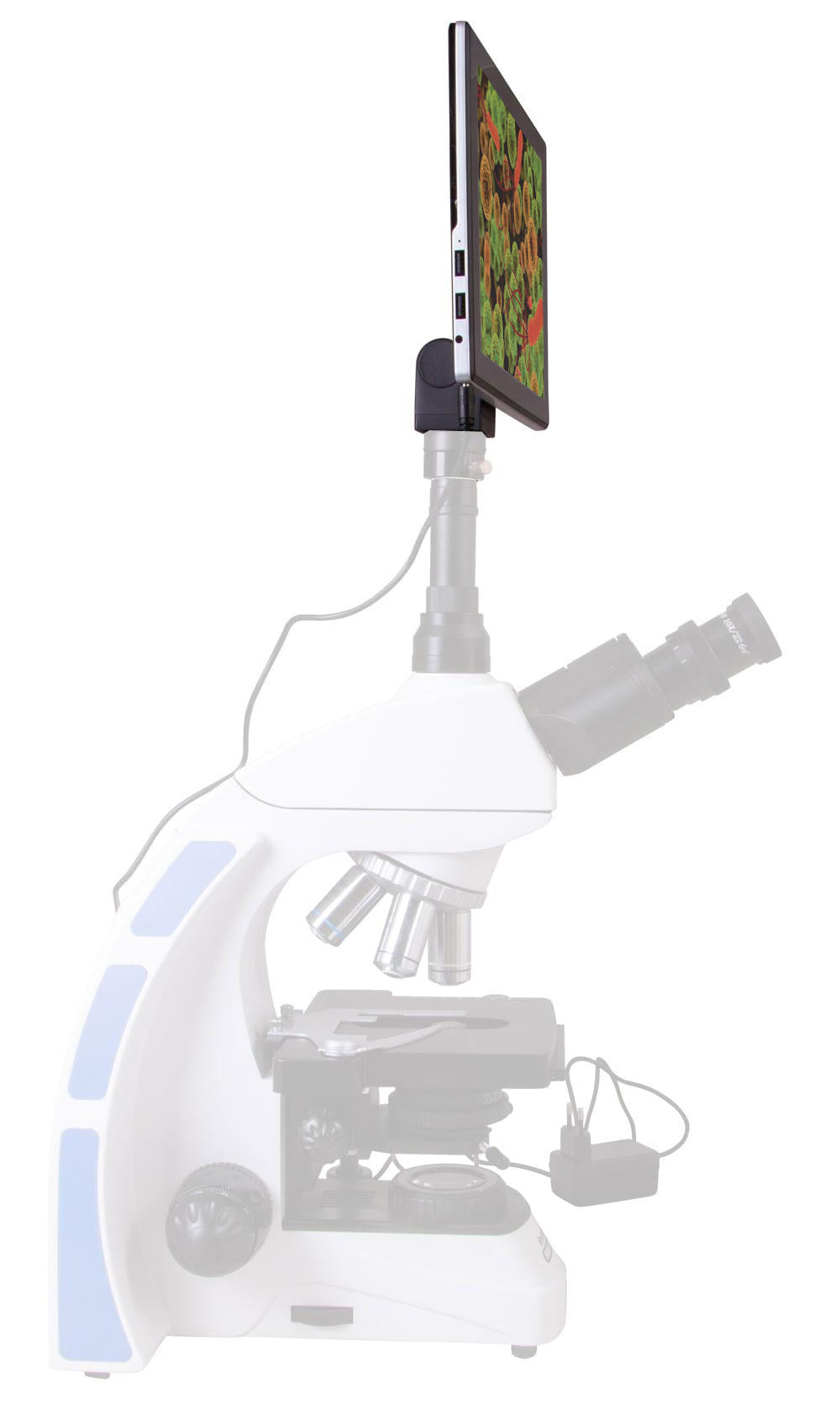 Cámara digital de microscopio Levenhuk MED 5M con pantalla LCD de 9,4 pulgadas
