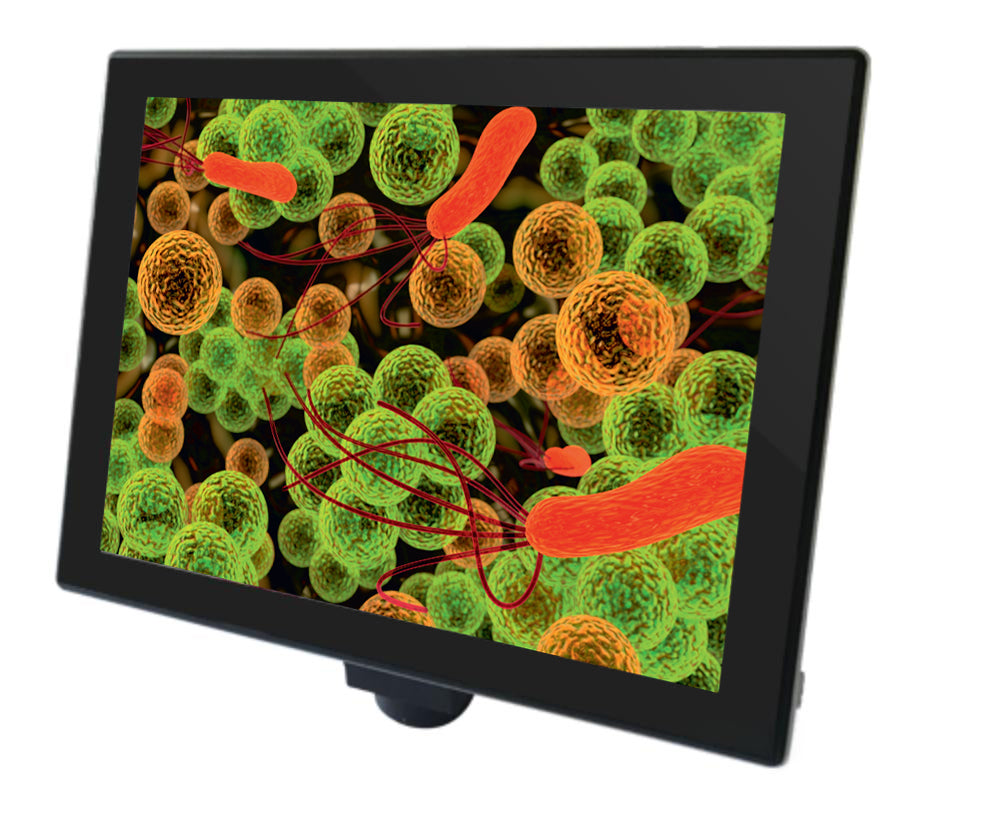 Cámara digital de microscopio Levenhuk MED 5M con pantalla LCD de 9,4 pulgadas