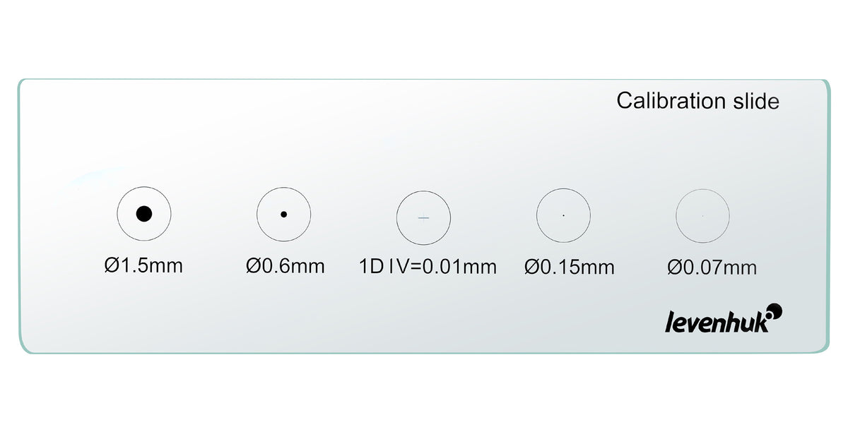 Portaobjetos de calibración Levenhuk MED X/Y