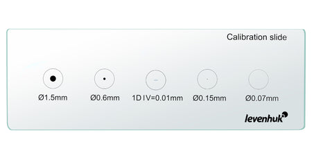 Portaobjetos de calibración Levenhuk MED X/Y