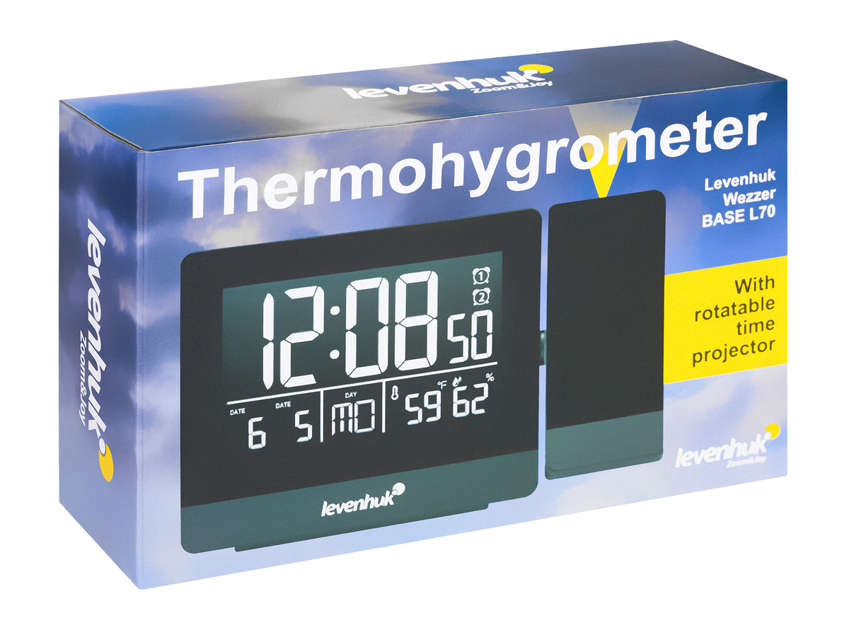 Termómetro Levenhuk Wezzer BASE L70 con proyector y reloj