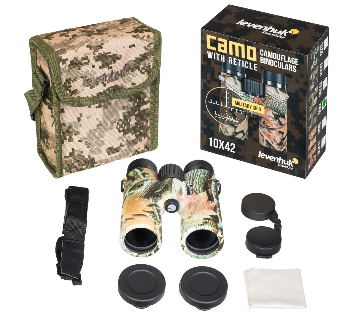 Prismáticos Levenhuk Camo 10x42 con retícula