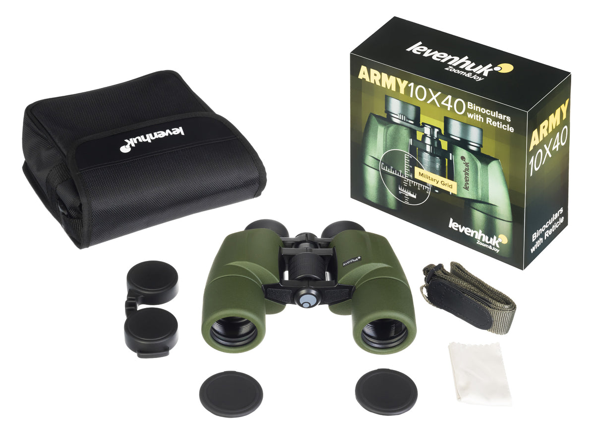 Prismáticos Levenhuk Army 10x40 con retícula
