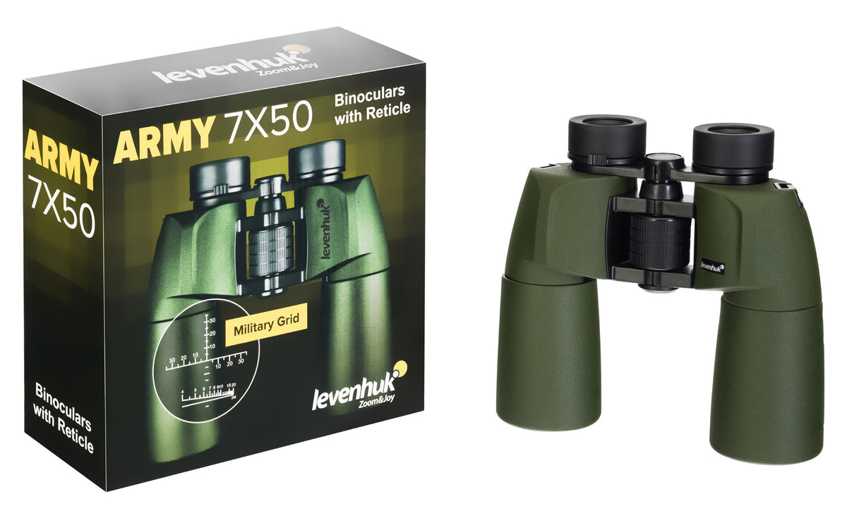 Prismáticos Levenhuk Army 7x50 con retícula