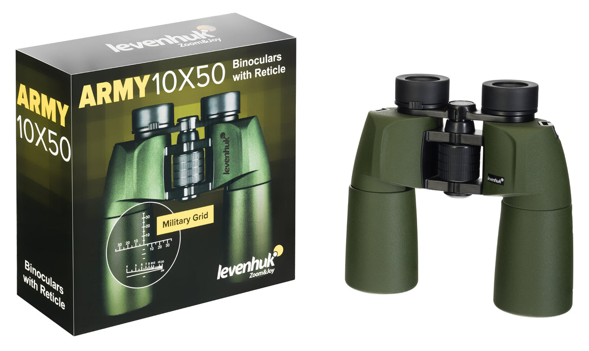 Prismáticos Levenhuk Army 10x50 con retícula