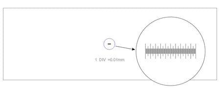 Portaobjetos de calibración MAGUS CS1 (0,01)