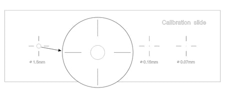 Portaobjetos de calibración MAGUS CS5 (XY0,01/0,07/0,15/0,6/1,5)
