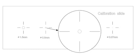 Portaobjetos de calibración MAGUS CS5 (XY0,01/0,07/0,15/0,6/1,5)