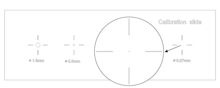 Portaobjetos de calibración MAGUS CS5 (XY0,01/0,07/0,15/0,6/1,5)