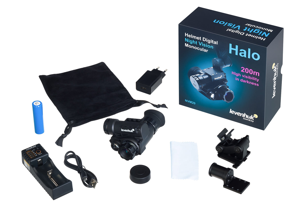 Monocular digital de visión nocturna Levenhuk Halo NVM20 Helmet