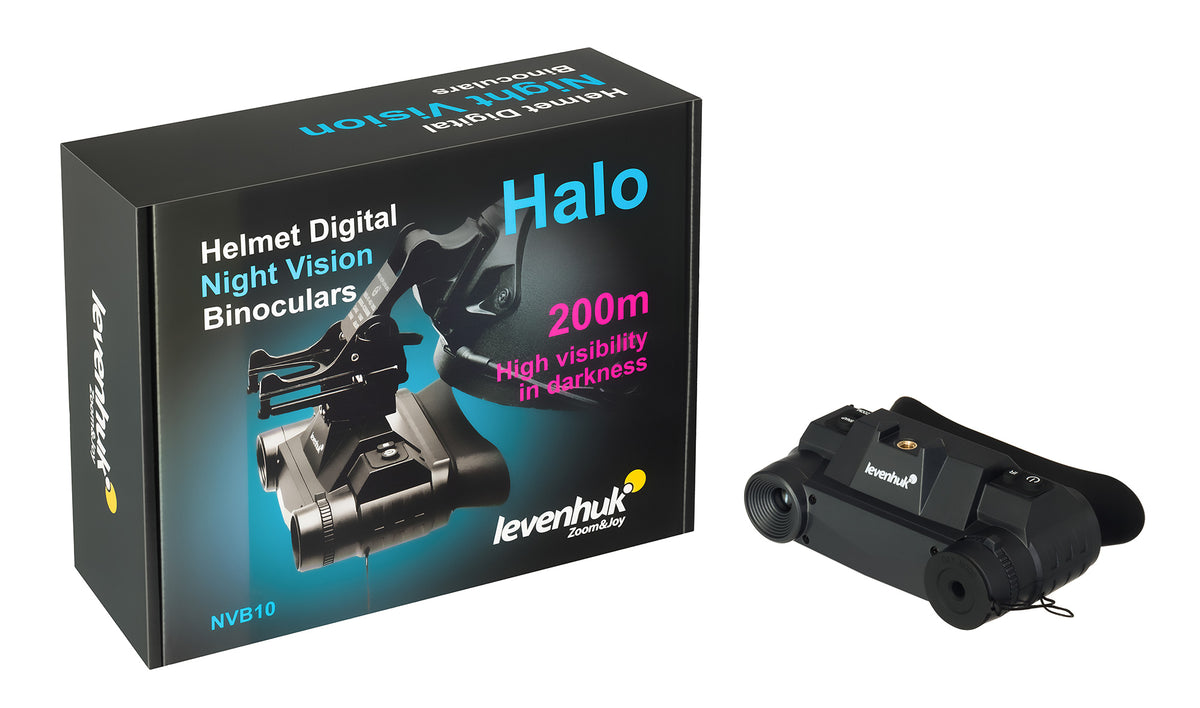 Prismáticos digitales de visión nocturna Levenhuk Halo NVB10 Helmet