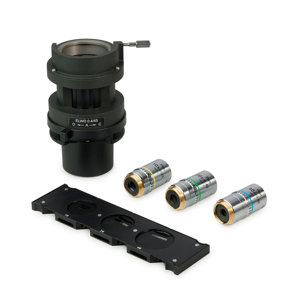 Dispositivo MAGUS HCM360 para trabajar con el contraste de modulación Hoffman, con juego de objetivos