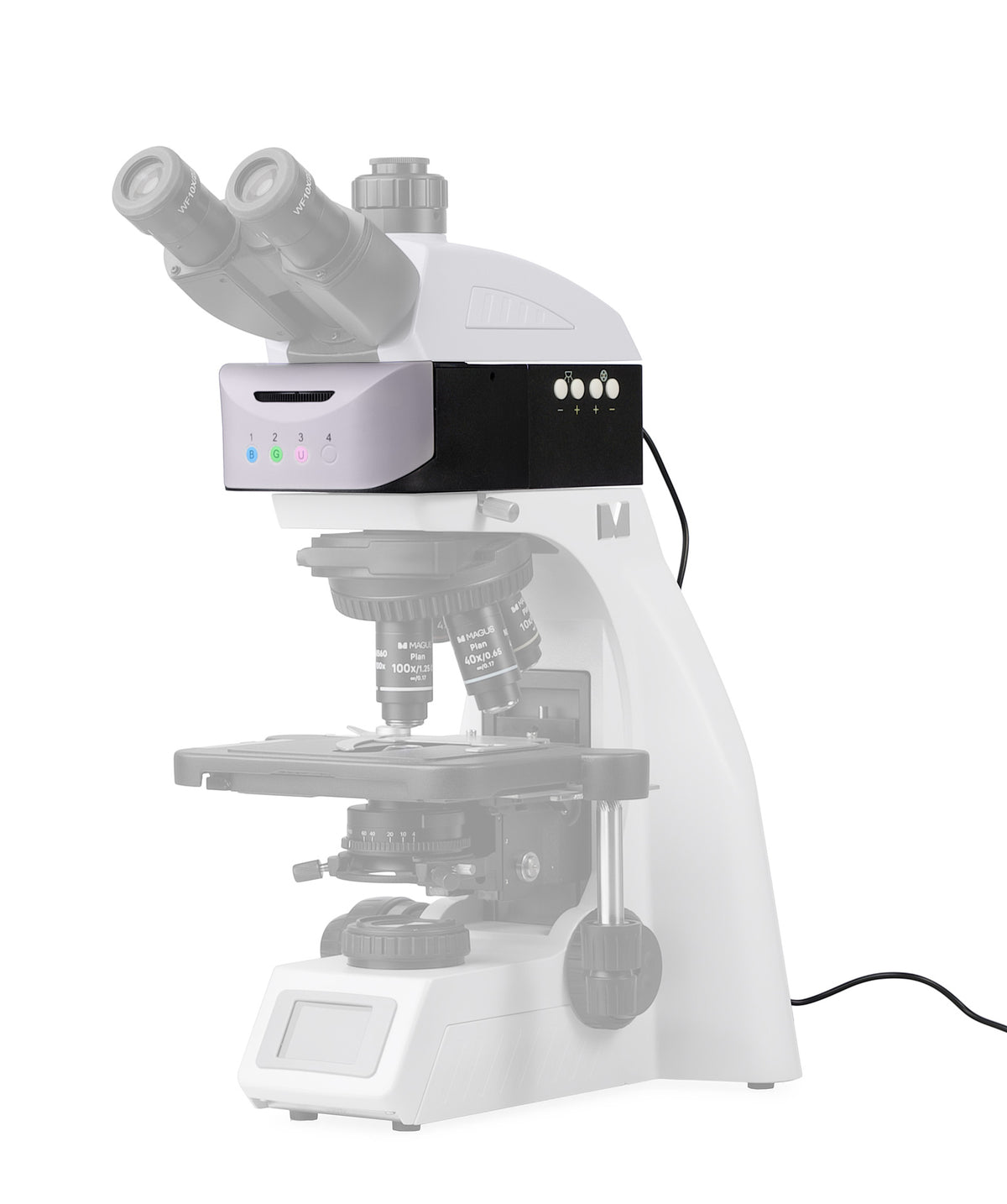 Accesorio de epifluorescencia MAGUS Epi-FL04M LED, cubos de filtros de fluorescencia B/G/UV