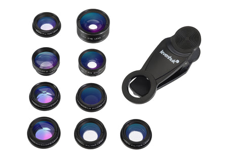 Juego de lentes para teléfono inteligente Levenhuk Lens S10