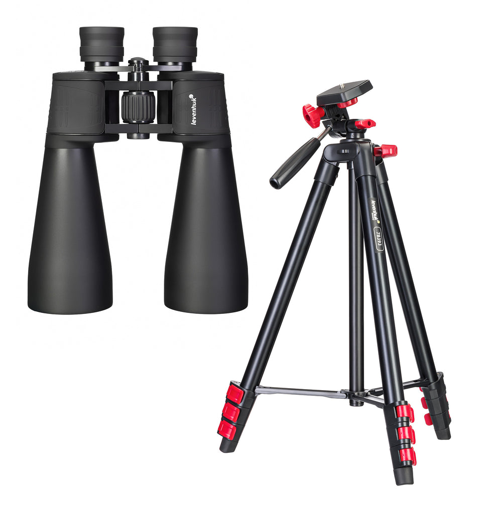Set de prismáticos Levenhuk Bruno BASE 15x70 y trípode