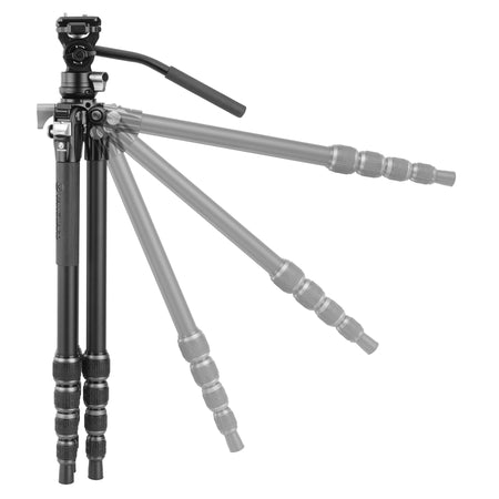 Vanguard Alta Pro 3VLT 235AV10 - Trípode de vídeo compacto de aluminio, rótula Veo PV-10