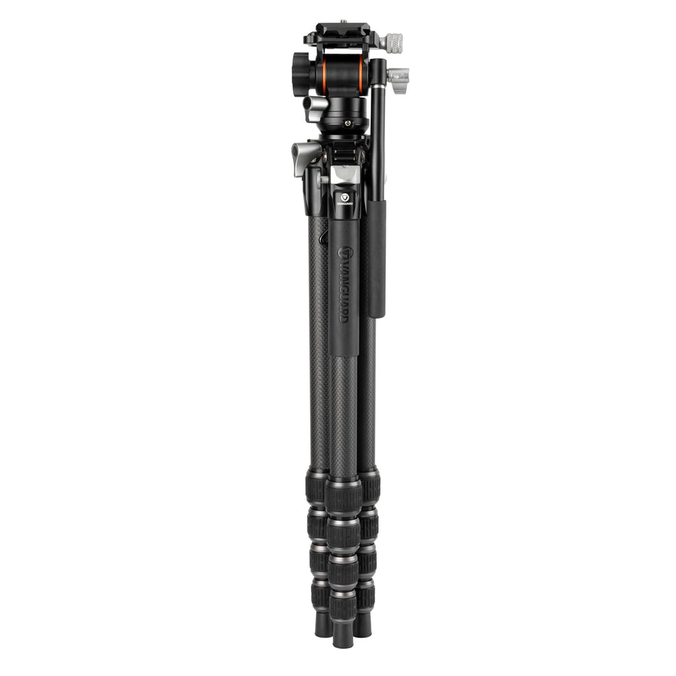 Vanguard Alta Pro 3VLT 235CV10 - Trípode de vídeo compacto de carbono, rótula Veo PV-10