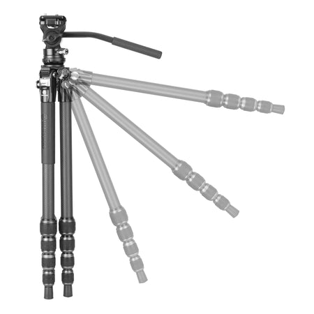 Vanguard Alta Pro 3VLT 235CV10 - Trípode de vídeo compacto de carbono, rótula Veo PV-10