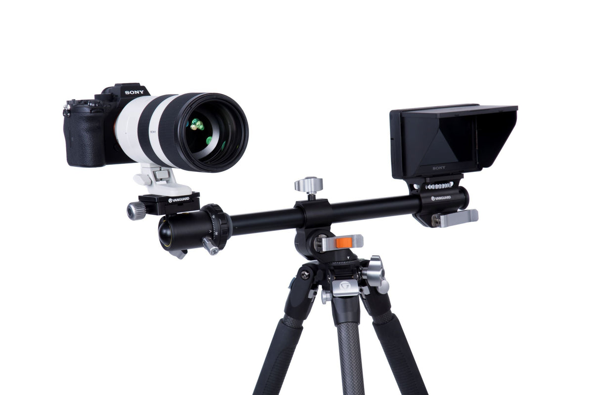 Vanguard Veo 3+ 263CB - Trípode de fibra de carbono, rótula de bola y columna central multiángulo