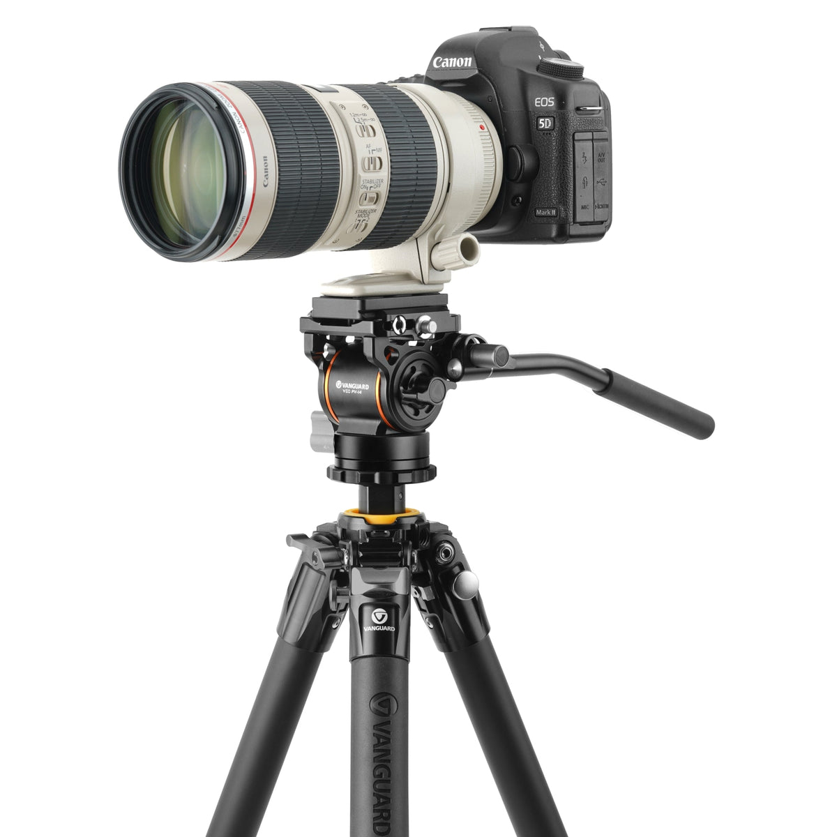 Vanguard Veo 5 264AV14 - Trípode de vídeo de aluminio, rótula Veo PV-14