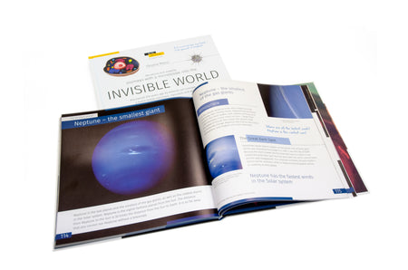 Libro enciclopédico «Space. Microworld.» (Espacio y microcosmos), edición de dos volúmenes. Tapa dura