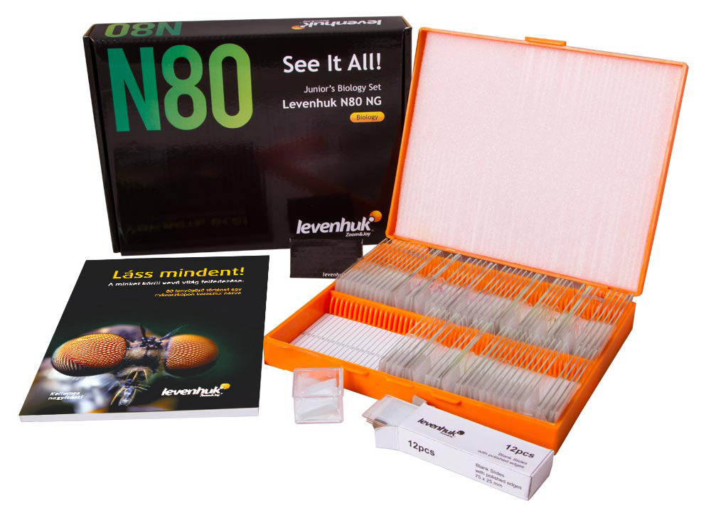 Juego de preparaciones Levenhuk N80 NG «Lo verás todo»