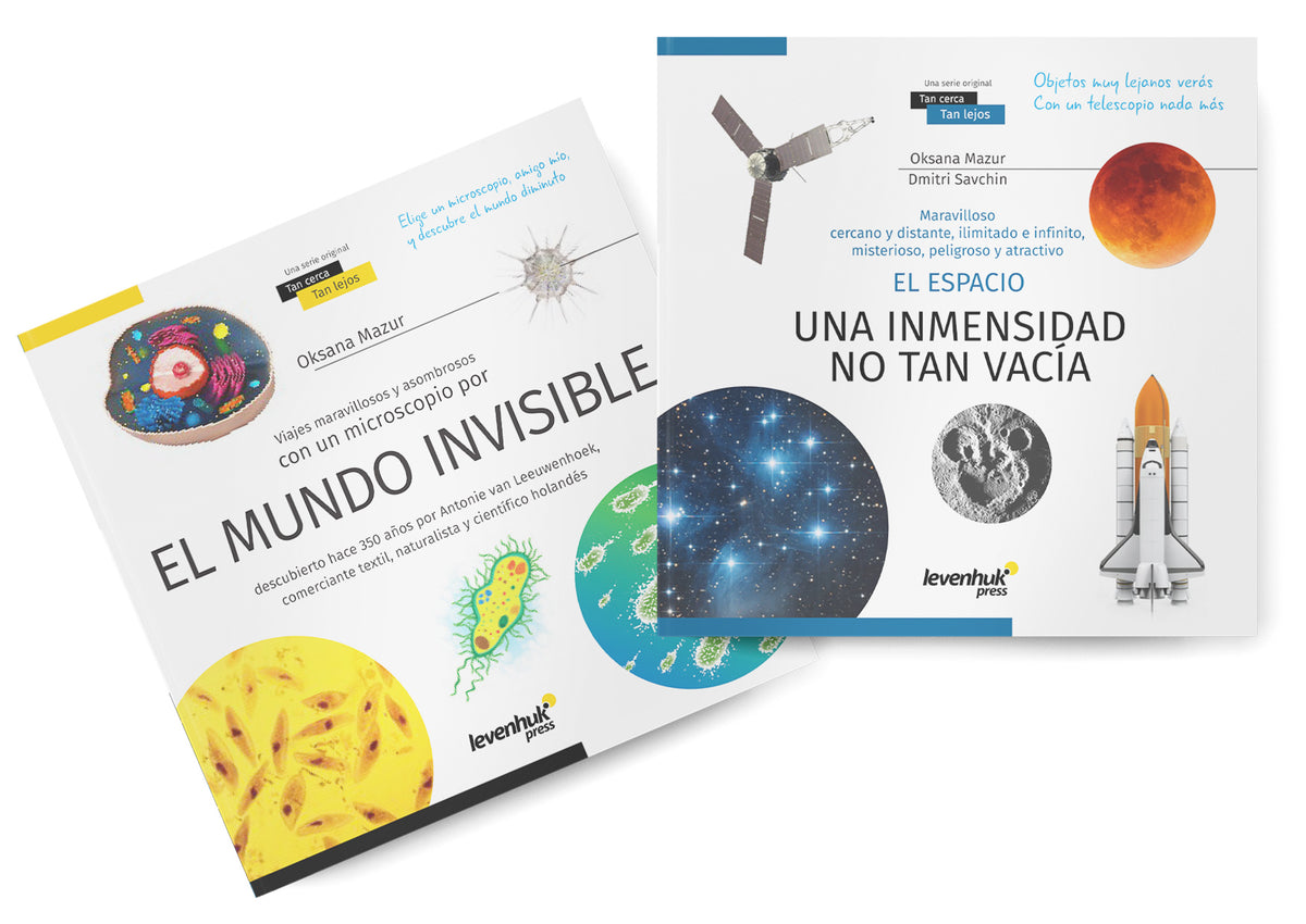 Libro enciclopédico «Space. Microworld.» (Espacio y microcosmos), edición de dos volúmenes. Tapa dura