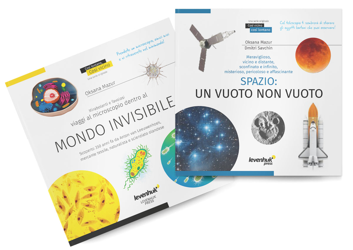 Libro enciclopédico «Space. Microworld.» (Espacio y microcosmos), edición de dos volúmenes. Tapa dura