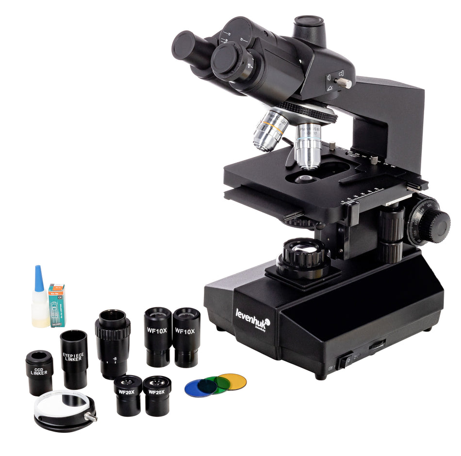 Microscopio biológico trinocular Levenhuk 870T