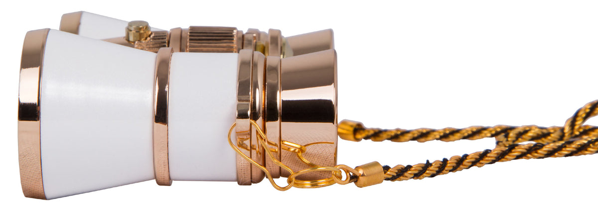 Prismáticos para ópera Levenhuk Broadway 325F (con luz LED y cadena) Blanco