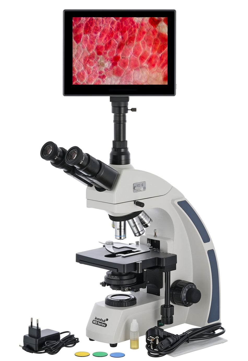 Microscopio trinocular digital Levenhuk MED D40T LCD