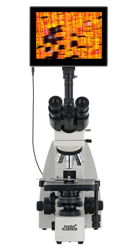 Microscopio trinocular digital Levenhuk MED D40T LCD
