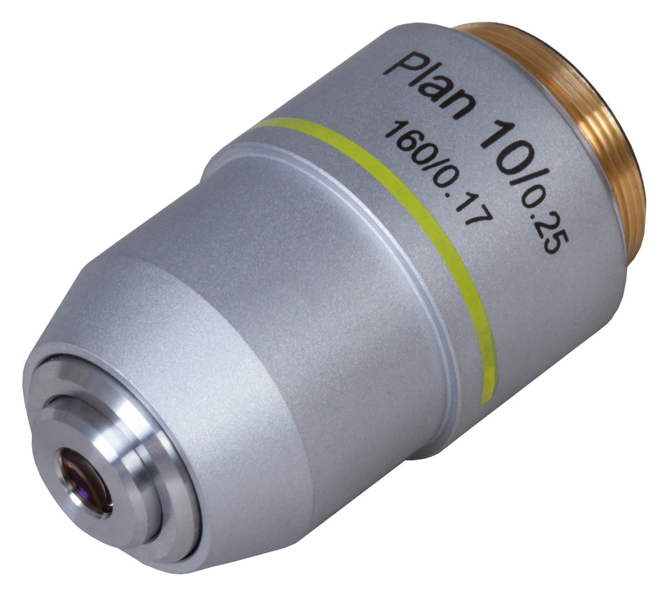 Objetivo plano acromático Levenhuk MED 10x