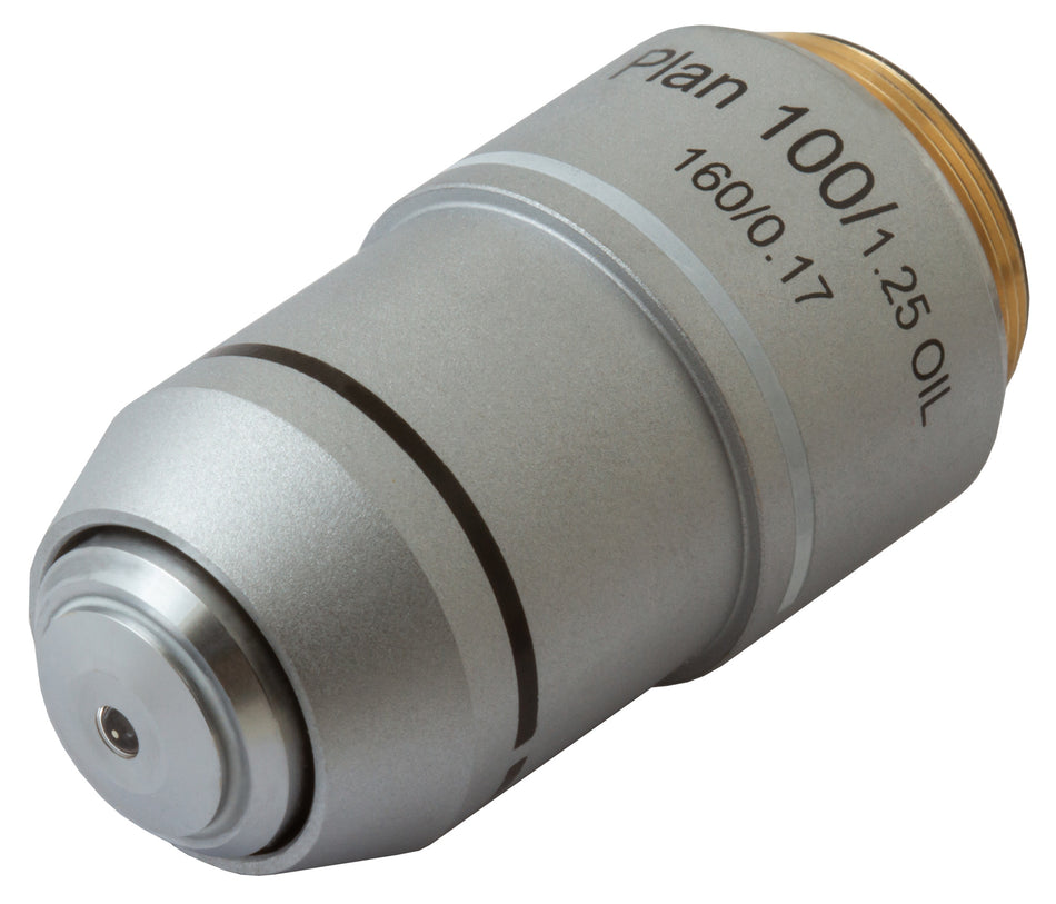 Objetivo plano acromático Levenhuk MED 100x