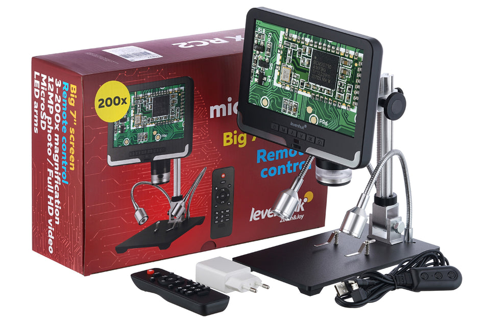 Microscopio Levenhuk DTX RC2 con mando a distancia
