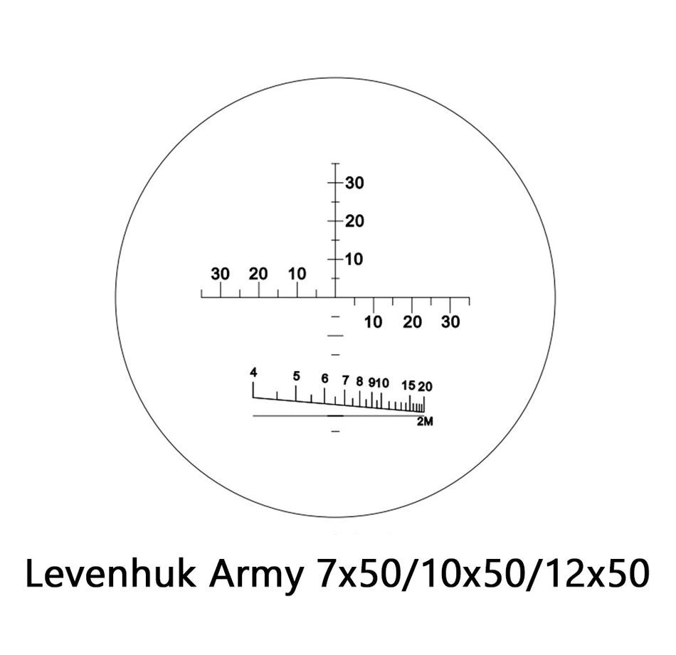 Prismáticos Levenhuk Army 7x50 con retícula