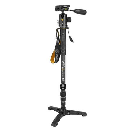 Vanguard Veo 2S CM-264TBP120T - Monopie de carbono con pie retráctil, rótula de bola