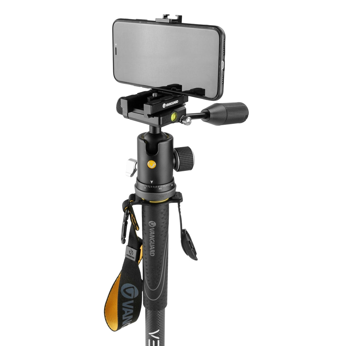 Vanguard Veo 2S CM-264TBP120T - Monopie de carbono con pie retráctil, rótula de bola